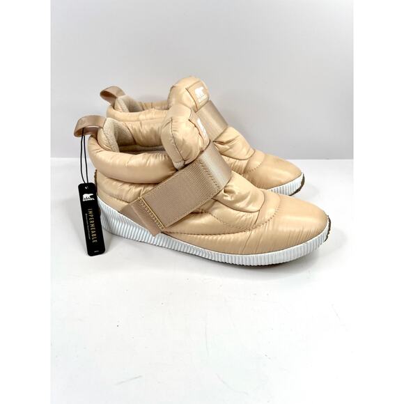 Sorel Size 8.5 Out N About Puffy Boot High Top Sneaker Waterproof Tan Blush NWT - Picture 5 of 13